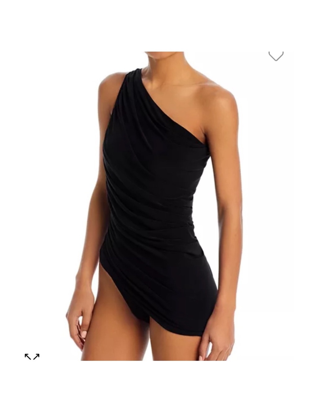 New Norma Kamali Diana Mio Asymetrical One Piece Swimsuit